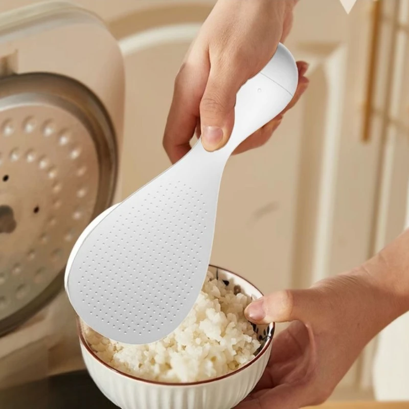 Food Grade Silicone Tumbler Rice Spoon Non Stick Standing Rice Spoon Scooper Home Heat Resistant Rice Cooker Kitchen Accessories