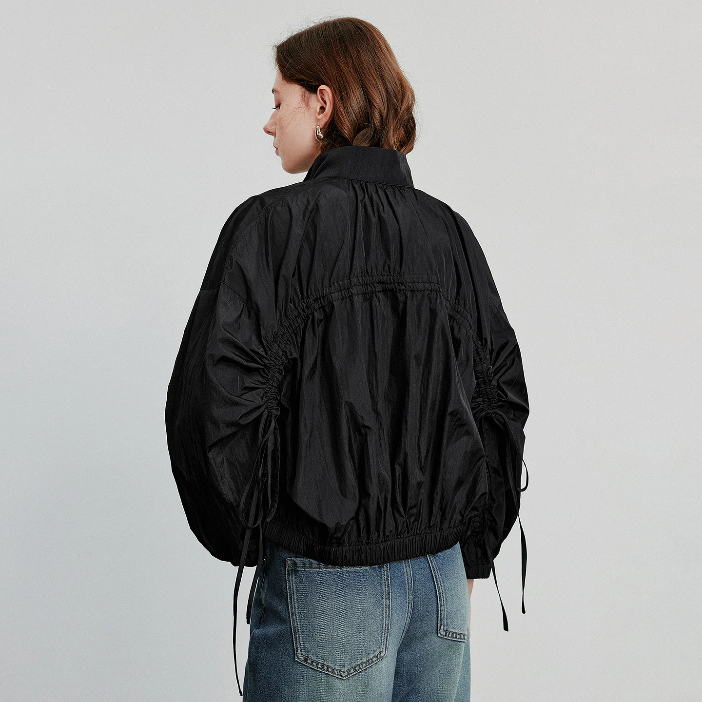 TOYOUTH Frauen Mantel 2025, Herbst Neue Alte Geld Stil Sonnenschutz Stehkragen Jacke Mantel Weinrot