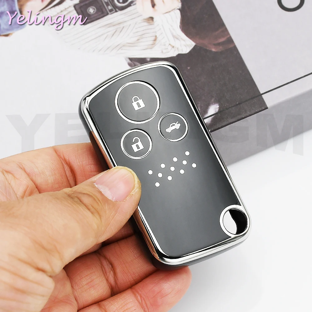 TPU Autoschlüssel-Hülle Schlüsselanhänger-Schutzhülle für Honda CRV Fit Shuttle Fried Freed Spike Step WGN RG1 Spada CRZ Schlüsselanhänger-Zubehör