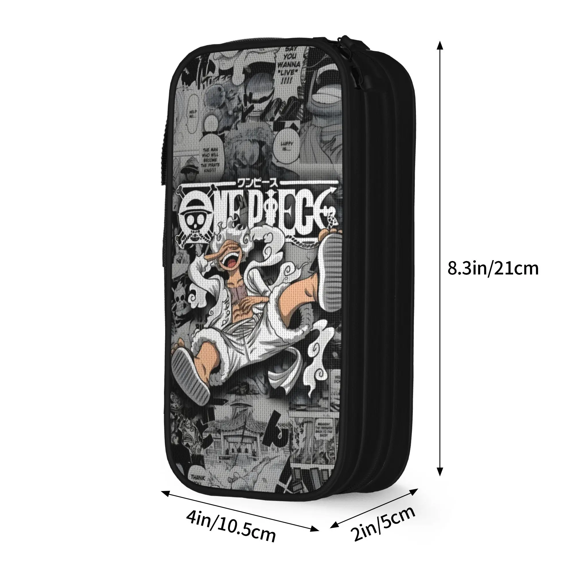 Custom Kawaii One P-Pieces Luffy Manga Pencil Case for Girl Boy Large Storage Manga Pencil Pouch Stationery view 4