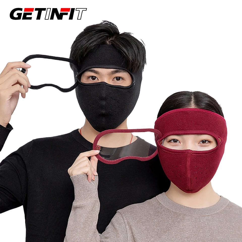 Pullover Cap Autumn Winter Warm Face Mask Fleece Cycle Windproof High-definition Goggles Anti-fog Balaclava Unisex