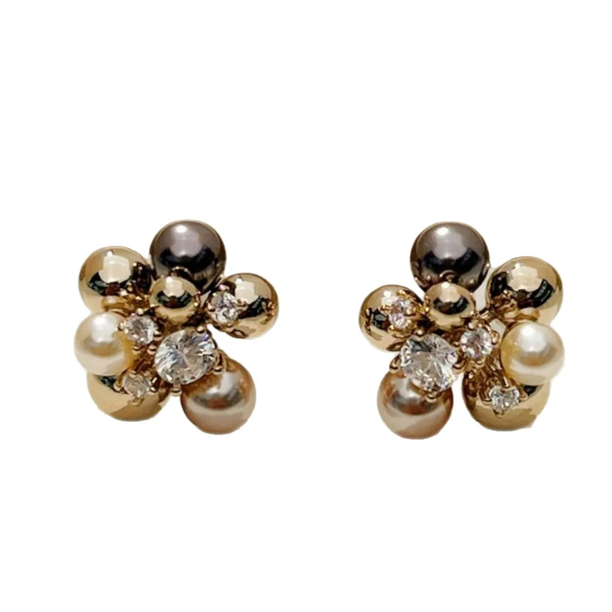 Small pearl popcorn earrings, fashionable and versatile earrings, commuting accessories