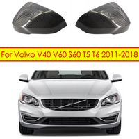 For Volvo V40 V60 S60 T5 T6 2011-2018 Pair Car Side Rearview Mirror Cover 31402628 31402636 Replacement Mirror Caps Trims