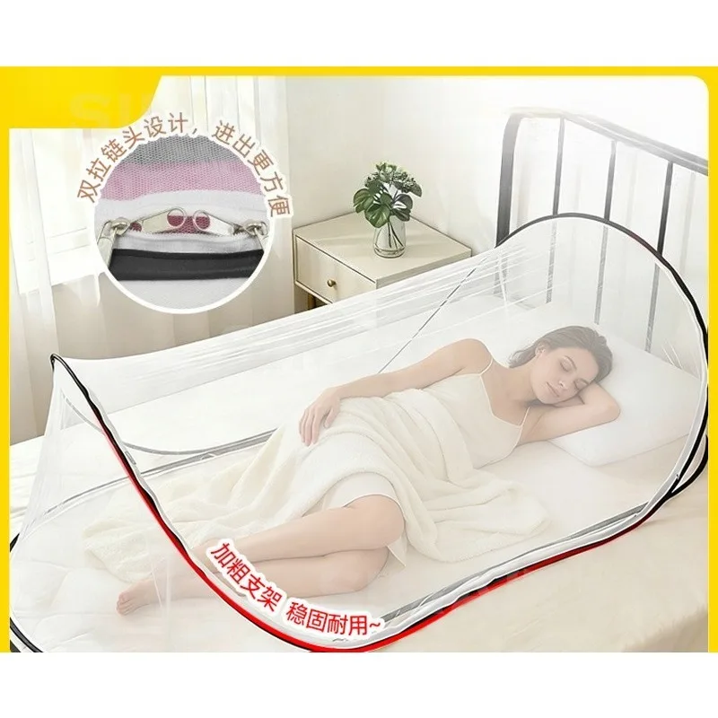 Single Student Dormitory Home, Office Free Installation of Mosquito Repellent, Camping Encrypted Mesh Mosquito Net Bed Curtain