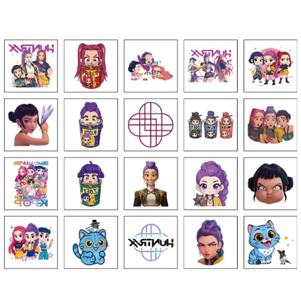 20pcs/set Cartoon Kpob Damon Hunters Rumi Kang Temporary Tattoo Sticker Rumi Tattoo Sticker Demonizing For Party Gifts image 5