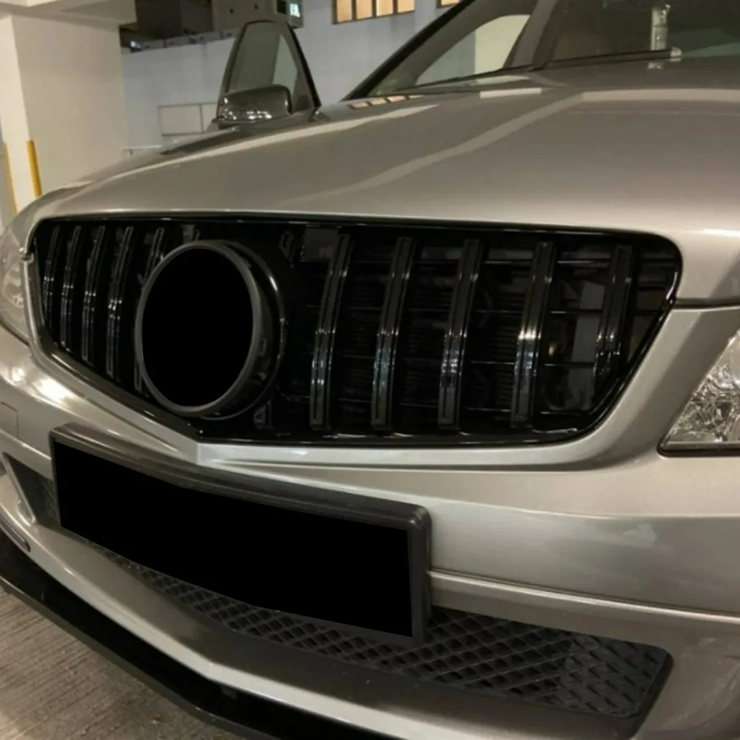 Upgrade Front Bumper Inlet Grille Racing Grill Mesh Tuning For Mercedes Benz C class W204 C204 Coupe C43 2007-14 C200 GT Style view 2