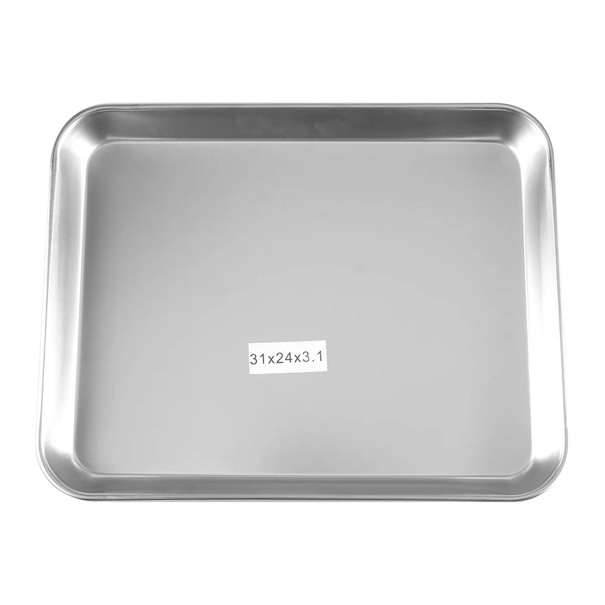 Stainless Steel Rectangular Tray Thick Polished Surgical Dental Veterinary Instrument Plate for Clinic Piercing Food