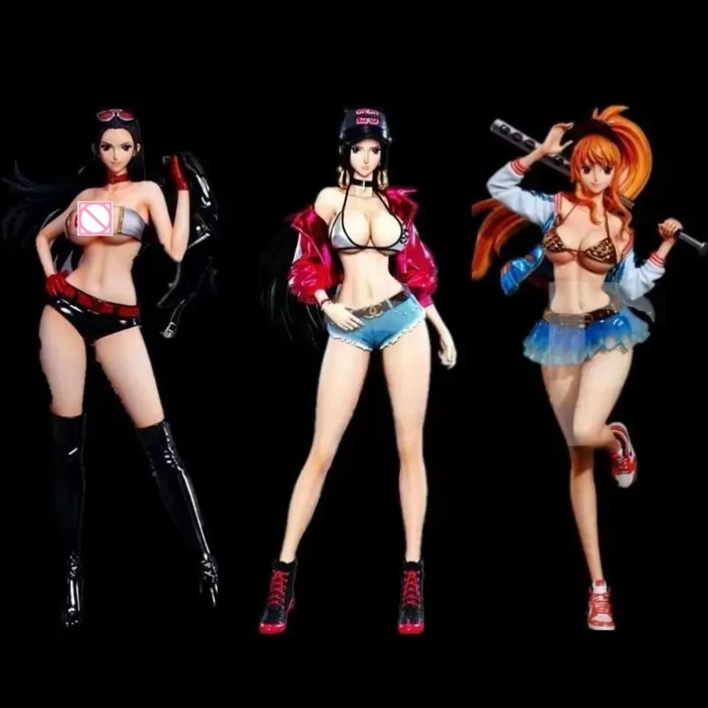 18cm One Piece Anime Girl Figure Boa Hancock Nico Robin Nami Beautiful Girl Manga Statue Action Figurines Collectible Model Toys