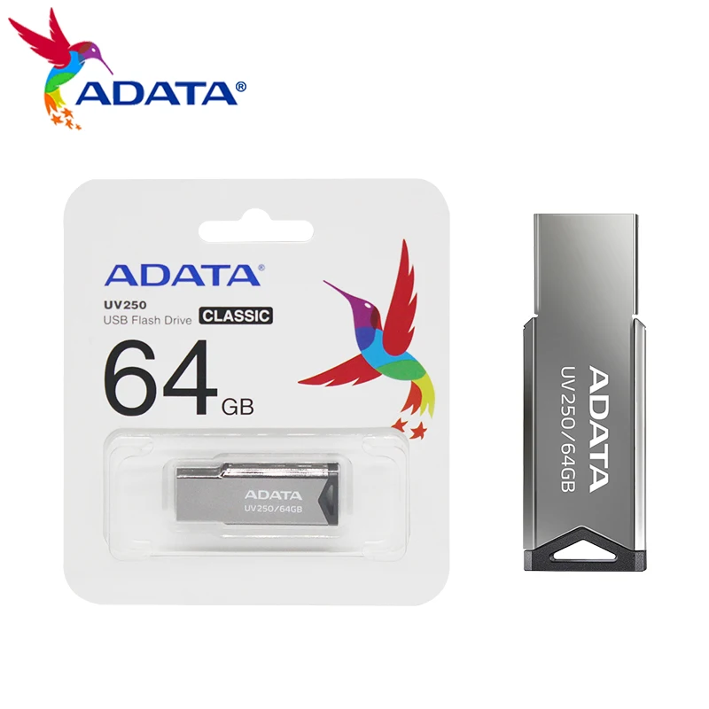 ADATA Original USB Pendrive UV250 64GB USB 2.0 Metal Pendrive USB External Flash Drive Memory Stick U Disk For PC  Computer