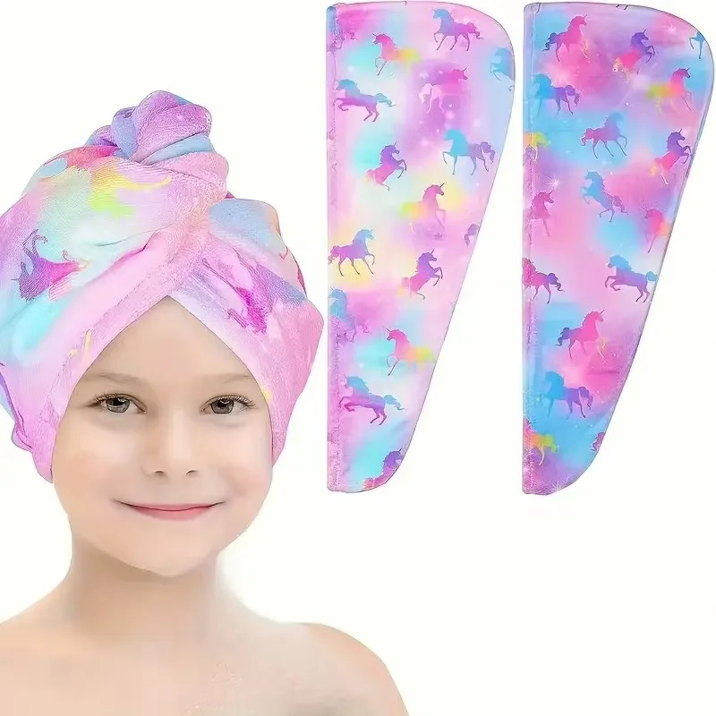 قبعة تجفيف شعر الأطفال السميكة الأكثر مبيعًا: طباعة رقمية فائقة الامتصاص وسريعة الجفاف - مثالية للفتيات والكبار. #3