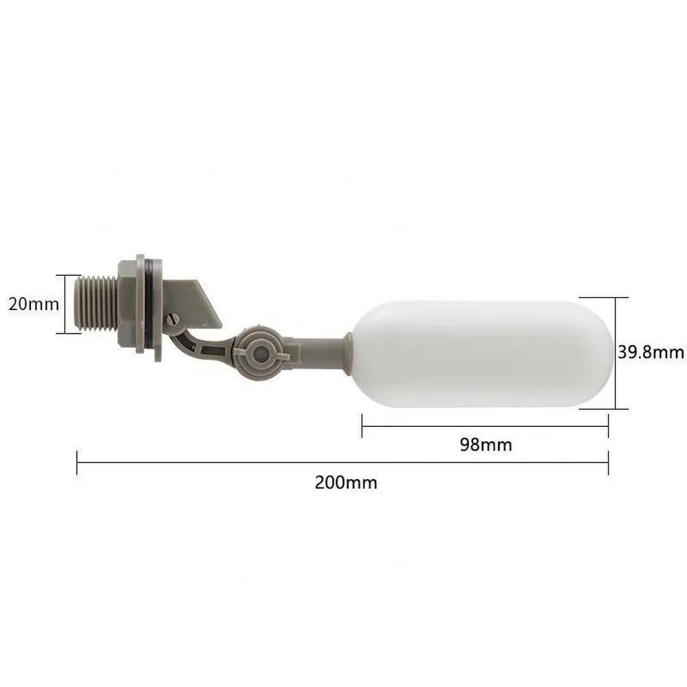 For Automatic Tank Filling White Float Ball Valve Automatic Water Level Control Float Valve Plastic Float Valve