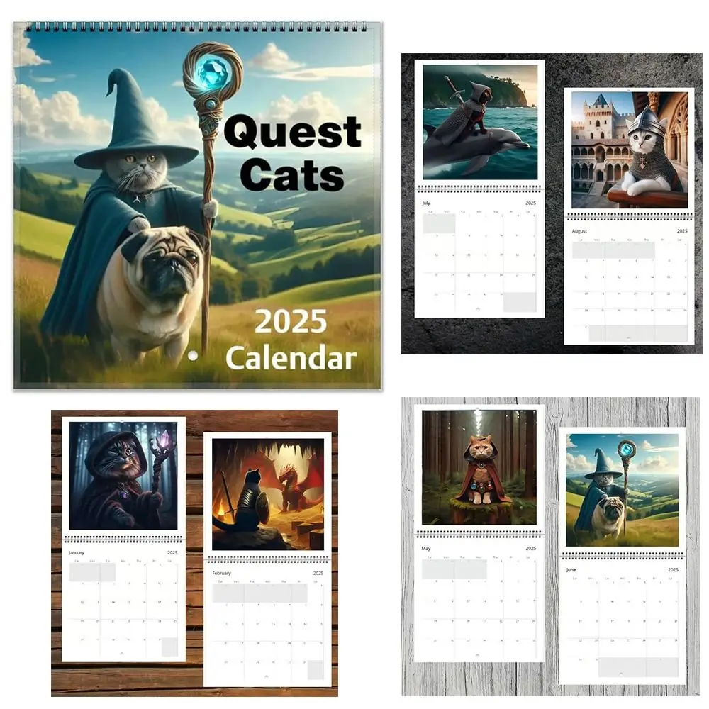 

Weird Medieval Quest Cats Weird Medieval Quest Cats Calendar 2025 Fun Month Hanging Calendar Wall Hanging Note Pads Home Office