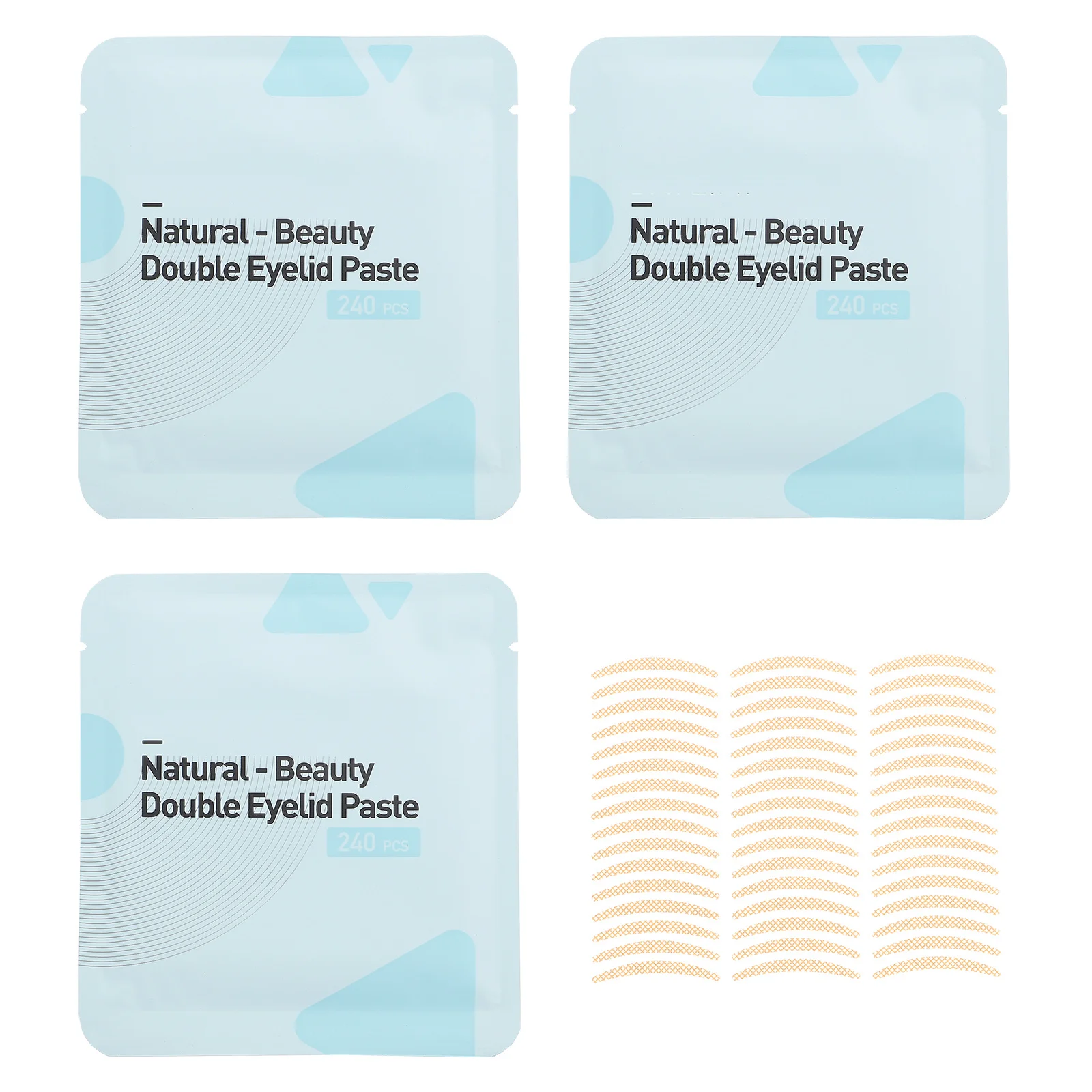 3Sets Double Eyelid Sticker Kit Invisible Textured Breathable Eye Lift Strips for Natural Deep Crease Makeup Tool Comfortable