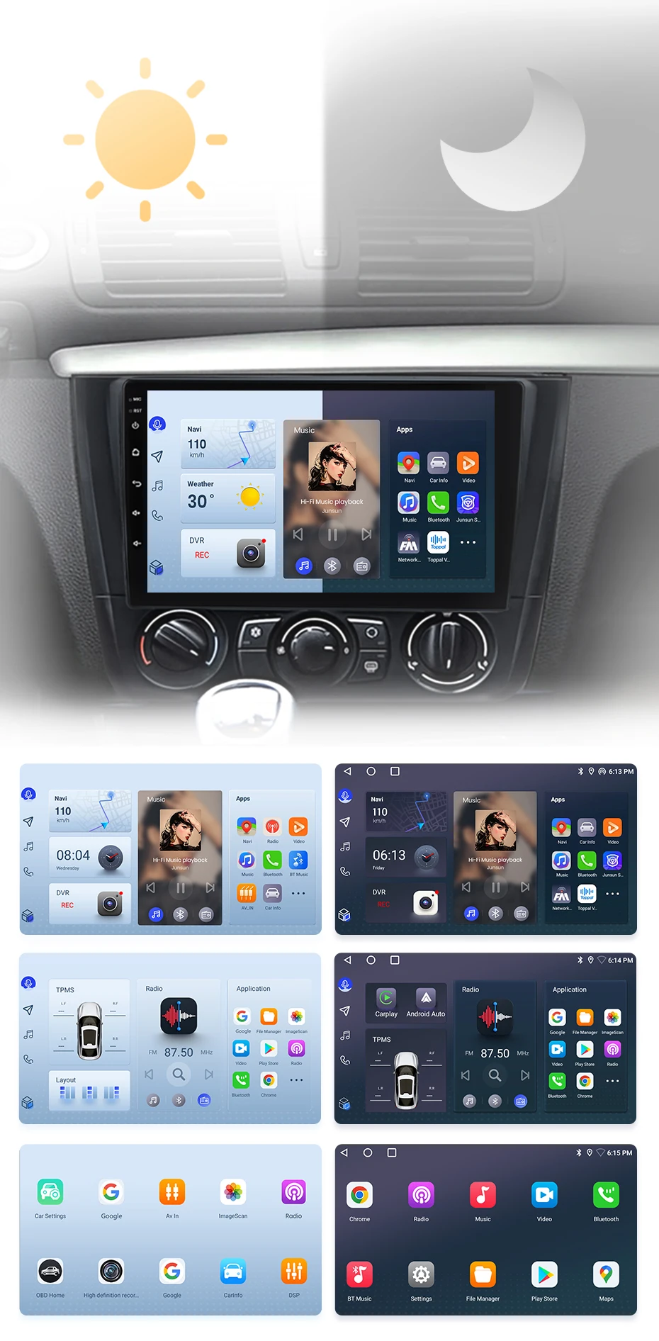 Junsun carplay android auto autoradio für bmw 1er 1er Serie e87 e81 e82 e88 2011-2015 gps intelligente systeme stereo – Detail 9