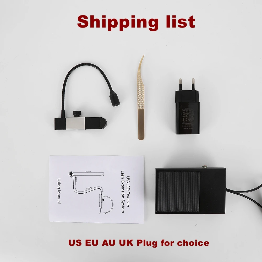 New UV Lash Tweezer Handheld UV Glue 1s Fast Curing Light Professional UV Lash System For Eyelash Extension