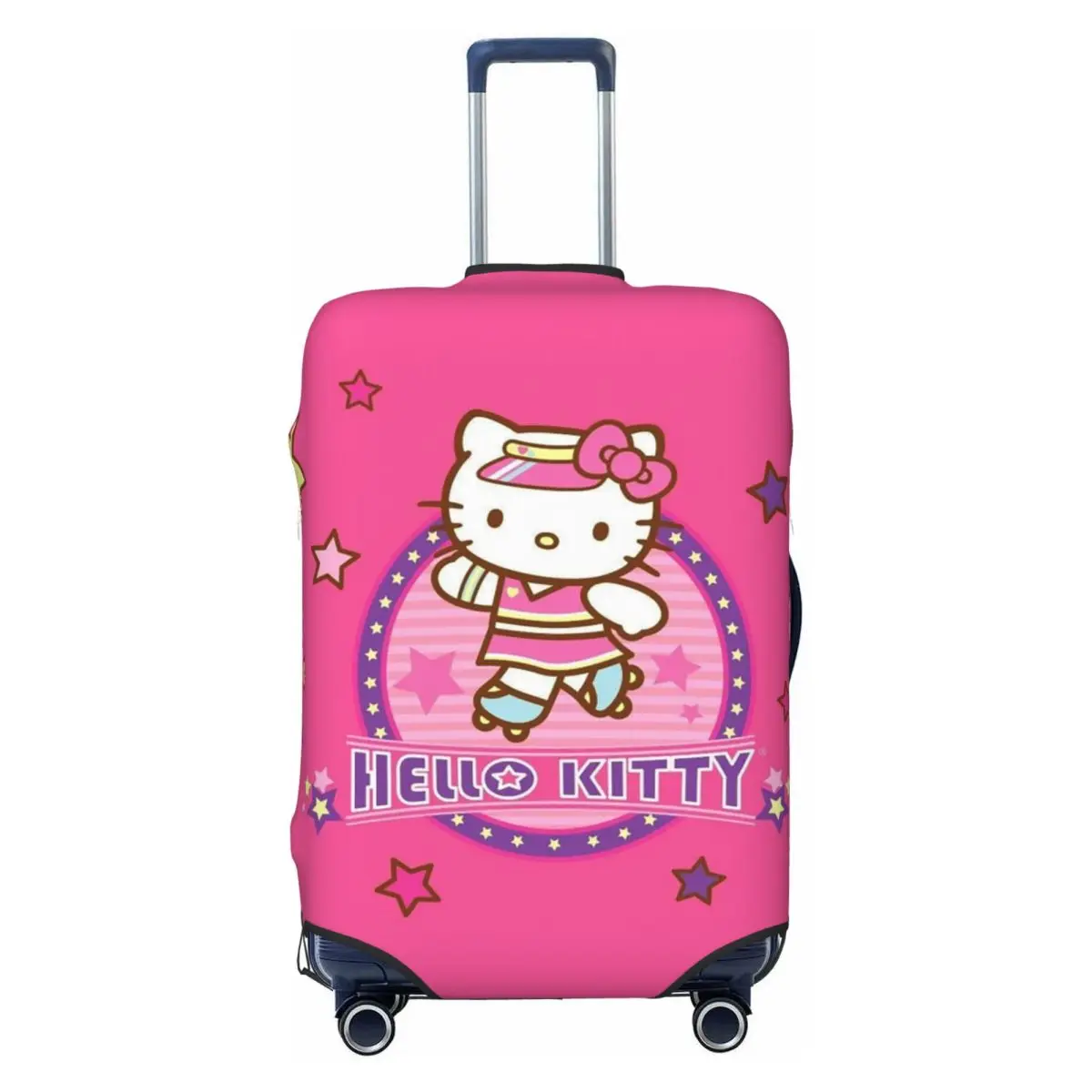 

Cute Hello Kitty Cat Skate Design Luggage Cover Protector Elastic Kawaii Kitten Travel Suitcase Covers