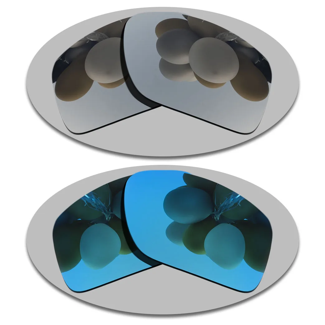 

Silver&Sky Blue Lenses Replacement For-Oakley Plaintiff Squared Polarized Sunglasses