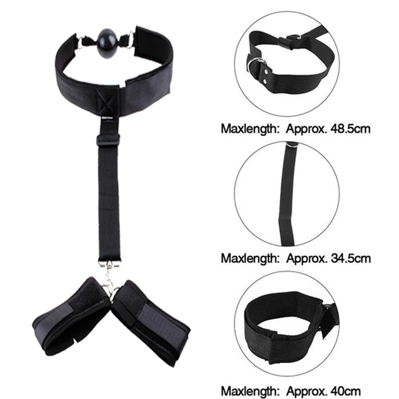 Productos eróticos Sm para adultos, esposas traseras, mordaza, puños de cuello, correas de Bondage para la parte superior del cuerpo, juguetes auxiliares de coqueteo alternativo para parejas sexuales