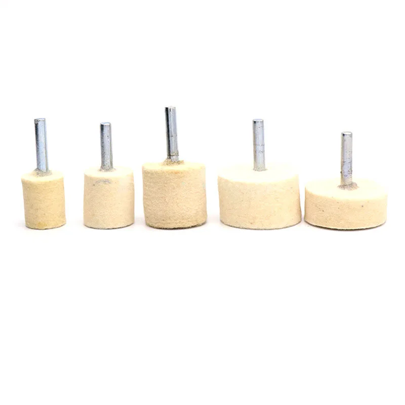 1/2/5/10Pcs 6mm Shank 20/25/30/35/40mm  Pad Wool Felt Polishing Buffing Wheel Grinding Wheels Tool Drill Electric Grinder