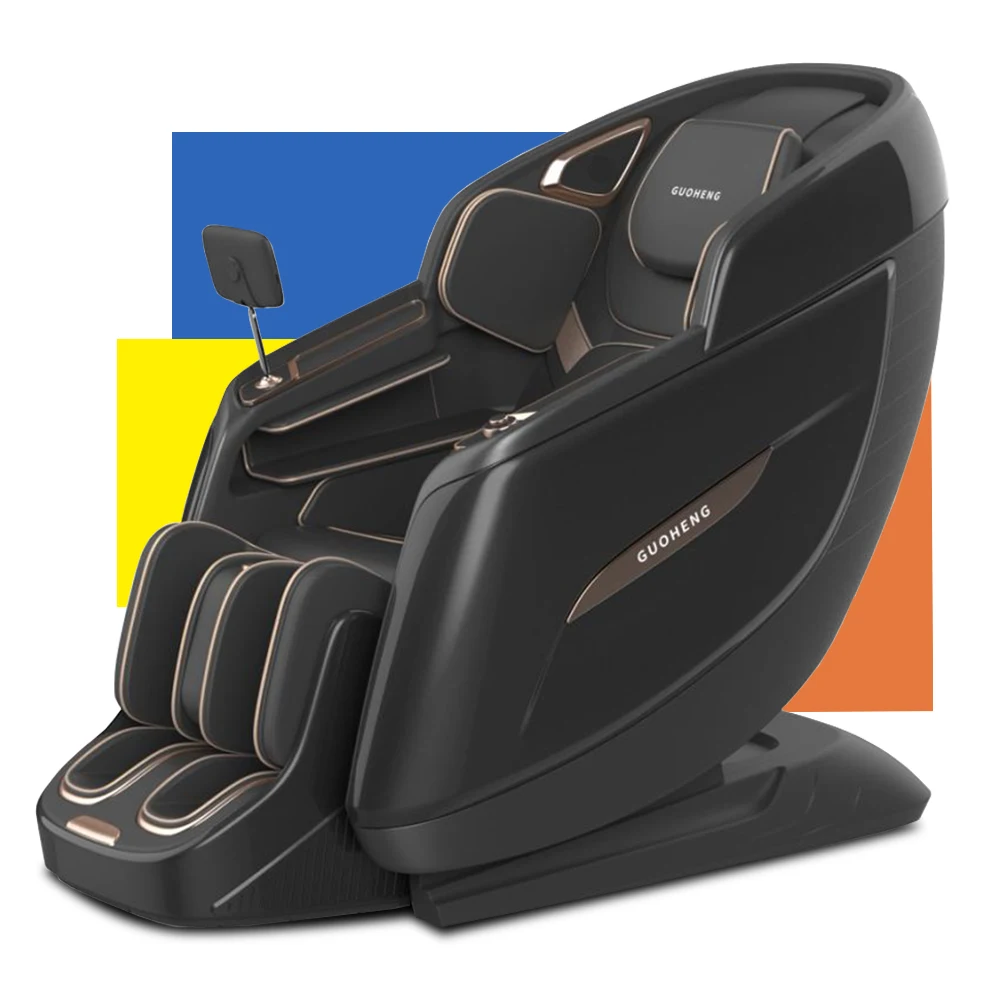 

2024 Guoheng New Luxury Electric Shiatsu Ai Massage Chair Dual 4d Zero Gravity Heart Rate Full Body Massager Chair