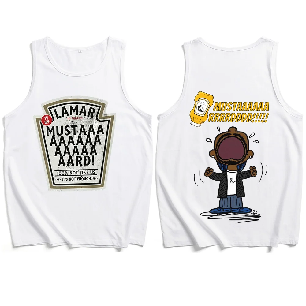 Kendrick Lamar Mustard Tank Tops T-Shirt Man Woman Crewneck Sleeveless Summer T-shirts