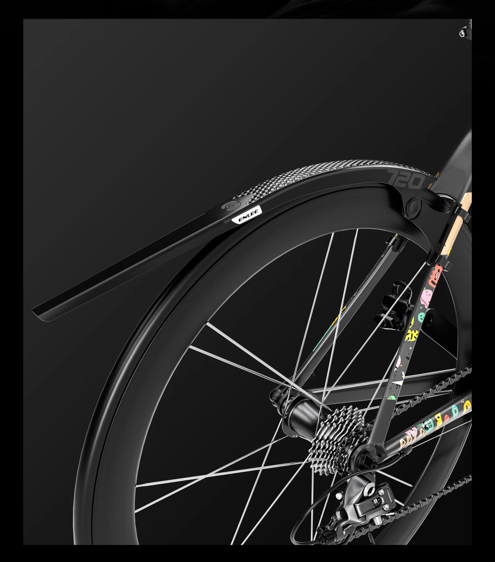 ENLEE Rennrad Kotflügel Melone Auto Kies Fahrrad Schnelle Entfernung Und Erweiterte Getriebe Regen Bord Kann Angepasst Werden 700C Schlamm Entfernung – Detail 20