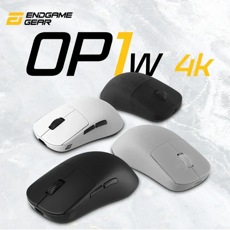 Endgame Gear OP1w 4K Mouse Dual Mode Wireless Mouse Paw3395 4000Hz Polling Rate Lightweight Gaming Mice PC Accessories