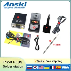 OSS T12-X Plus Solder Station 75W Digital display Constant temperature With T12-BLS Tips For Precision welding repair Tools