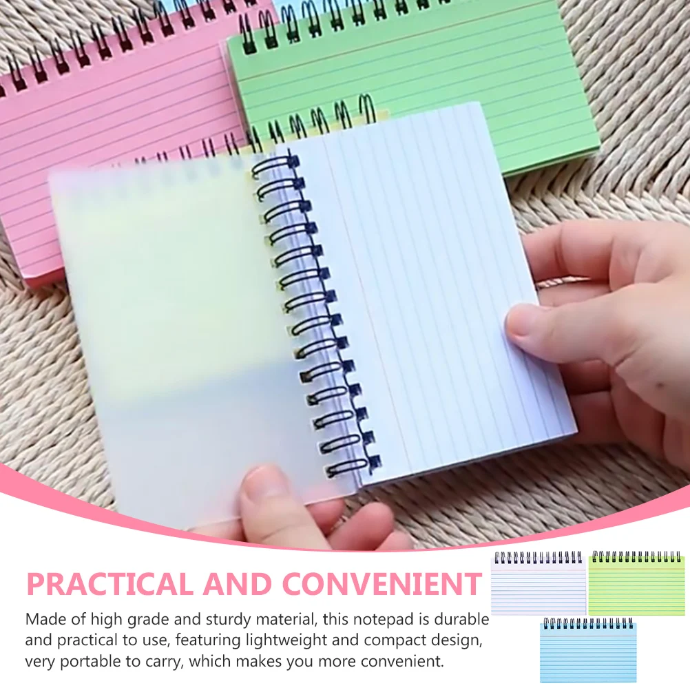 

School Notebook Pocket Office Notebooks for Work Lined Notepad Travel Spiral Agenda