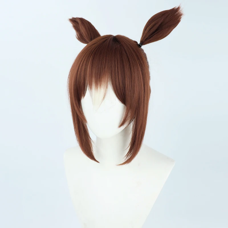 Juego Uma Musume Pretty Derby Fine Motion Cosplay peluca orejas cola disfraz de fiesta de Halloween Prop pelo sintético fibra resistente al calor