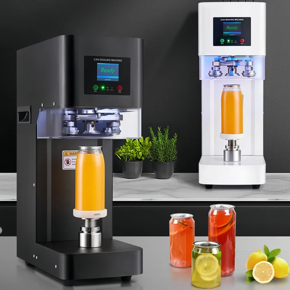 

Bubble Tea Tin Can Sealing Machine Automatic High Speed Can Sealer and Filling Beer 5S Auto Plastic Jar Can Seamer