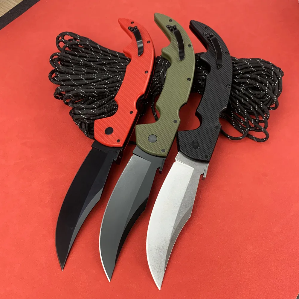 Cold Large espada. Folding Knife AUS-10A steel Survival Tactical Combat Outooor Knives EDC Hunting Portable Self-defense Tools