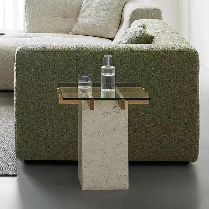 

Nordic Solid Wood Side Sofas Table Living Room Lounge Coffee Small Glass Modern Bedside Mesas Terraza Bedroom Furniture