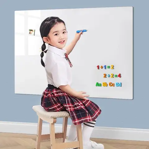 Tableau effaçable à sec mural comprenant marqueur aimant gomme magnétique effaçable à sec tableau blanc superficie effaçable amovible pour enfants bureau maison