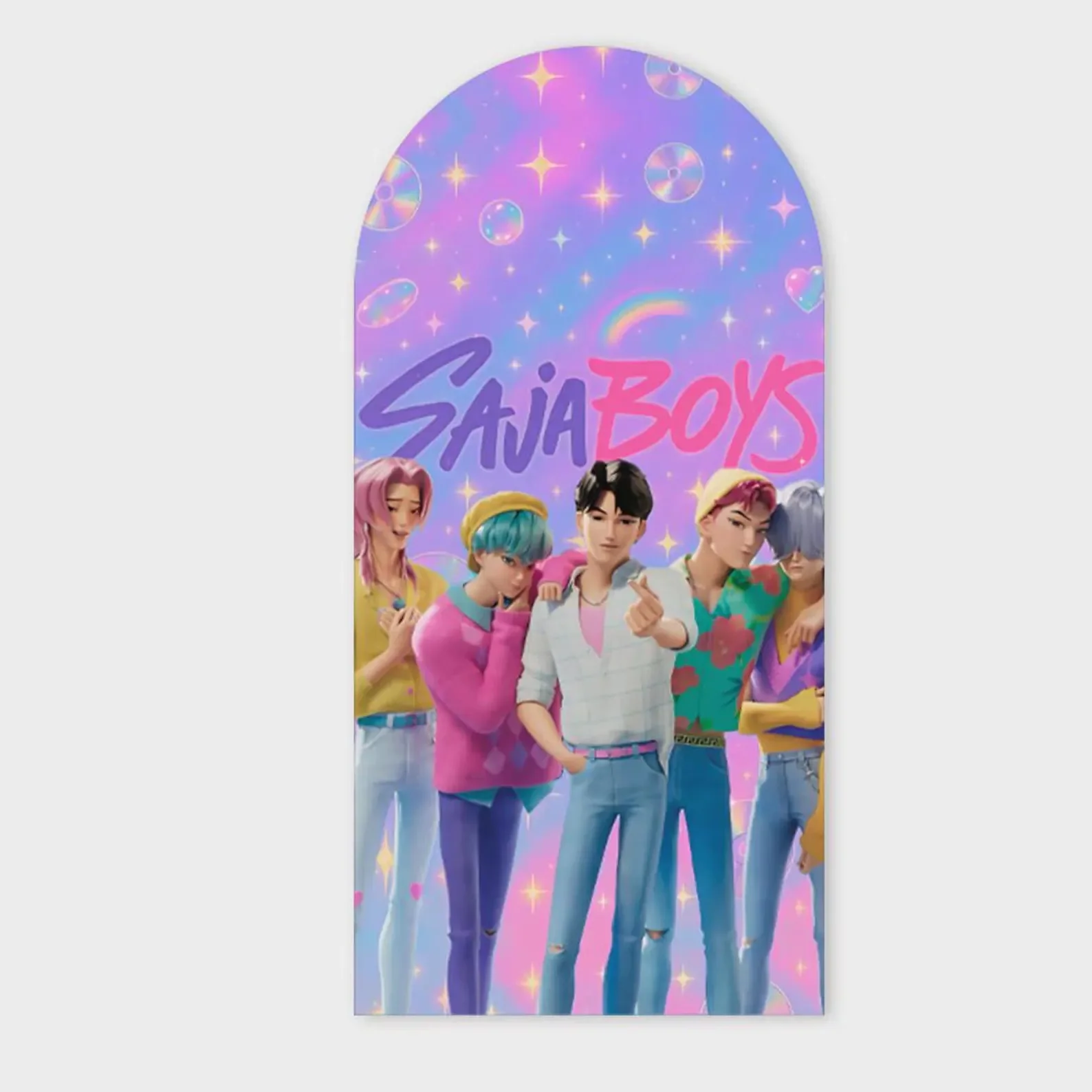 1 قطعة KPop شيطان الصيادين قوس حامل غطاء KPop عيد ميلاد موضوع خلفية غطاء قوس