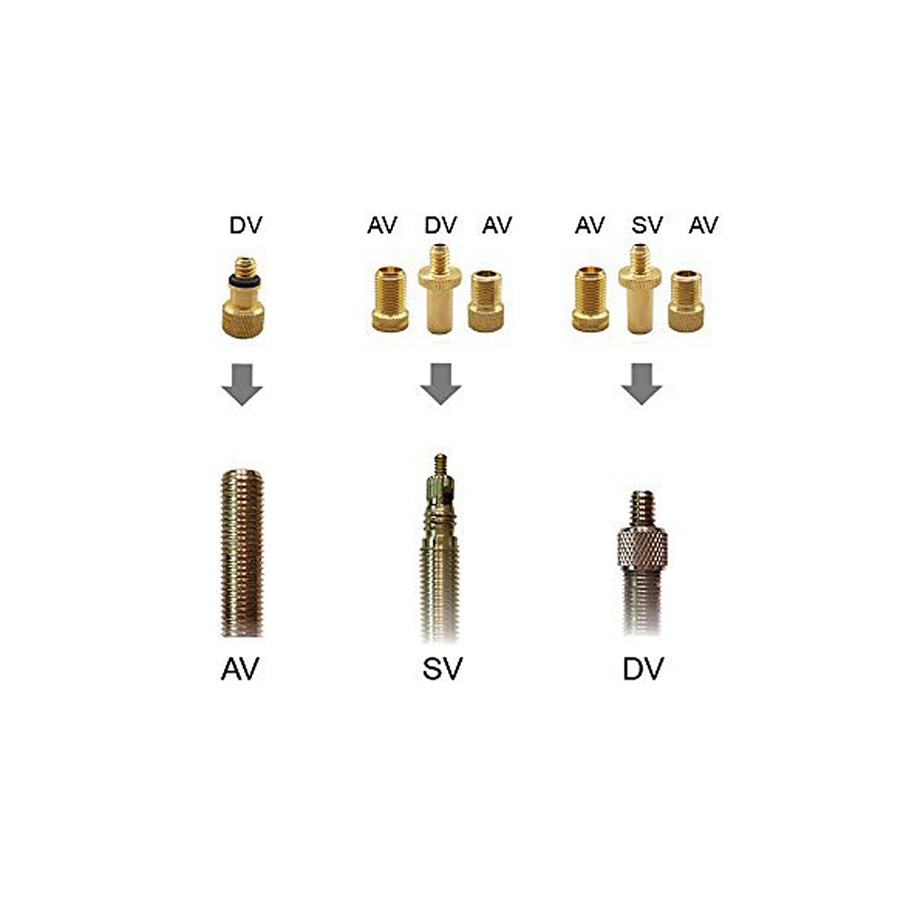 

1 set 1 Set Car Valve Adapter Kit Copper Bike Pump Nozzle Converter For Tire Inflator Air Mattress Basketball Sports Equipment