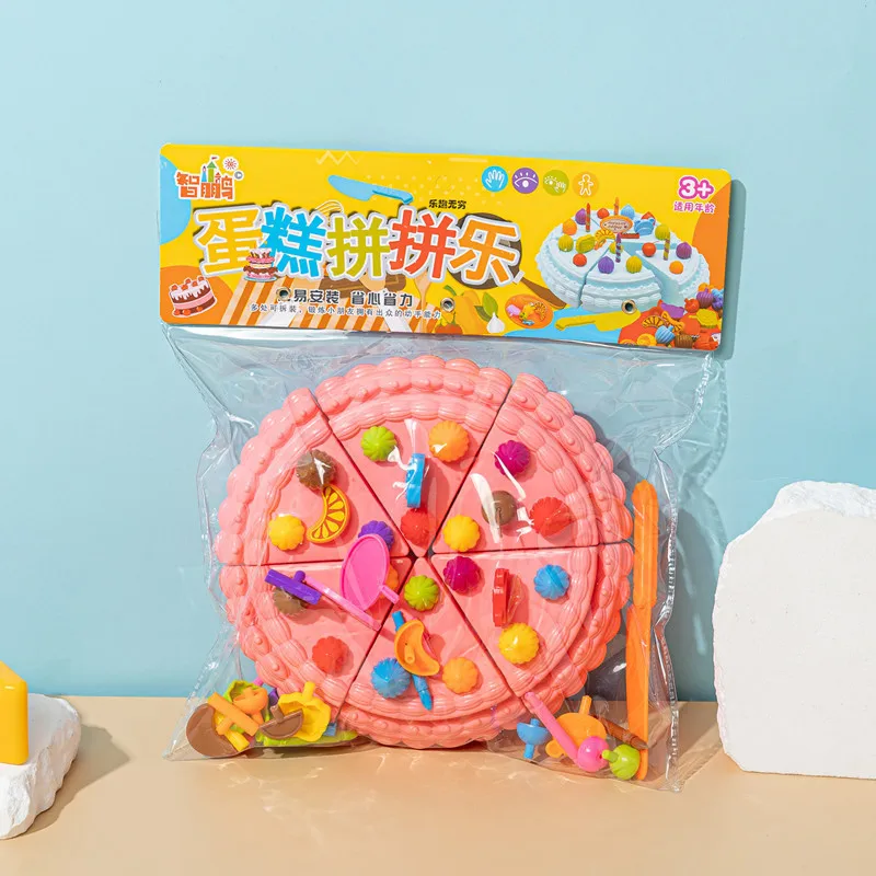 Fête d'anniversaire créative délicieux crème gâteau aux fruits modèle enfants jouer maison jouet amusant gâteau coupe garçon filles jeu interactif jouet