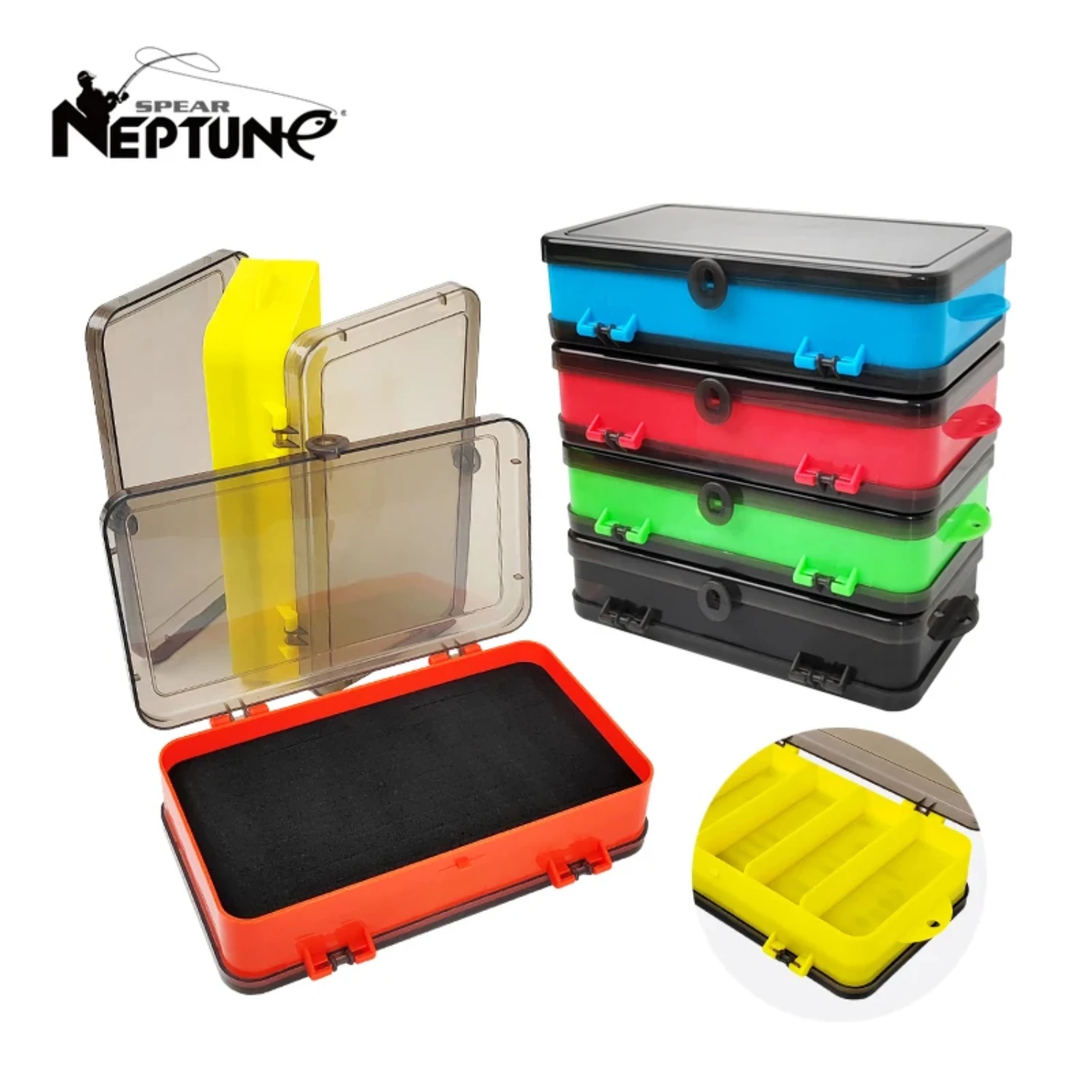 Fishing Box Multi- Double sided Portable Sponge Pad Fly Lures Container Jig  Hook  Bait Case Accessories Box