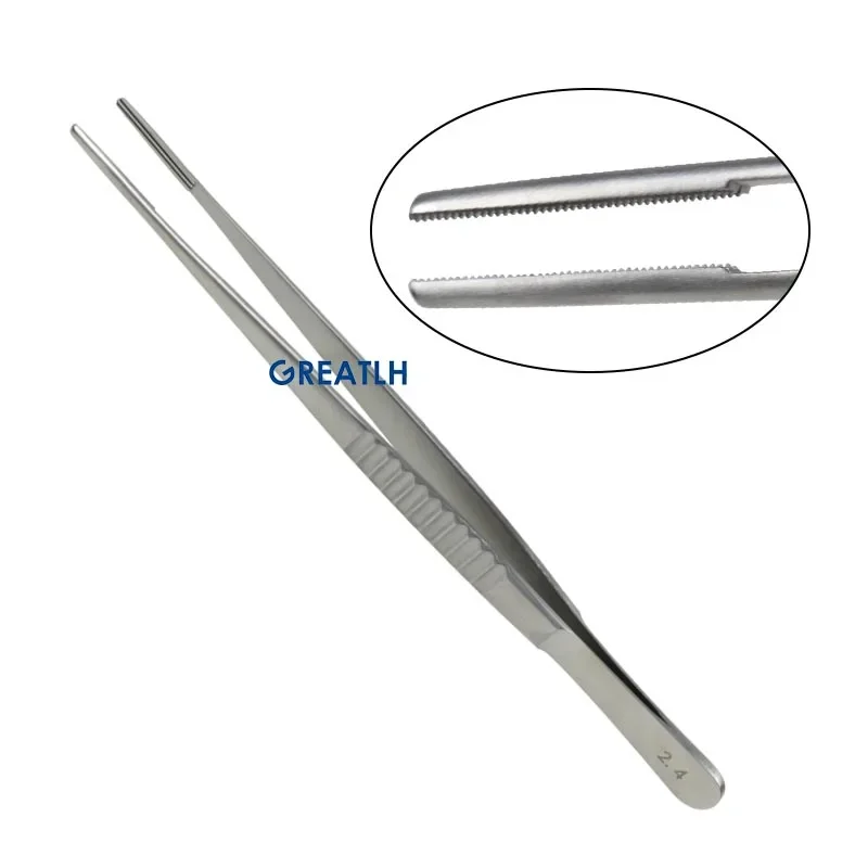 Ophthalmic Forceps Non Dustructive Forceps Serrated Head Tweezers Ophthalmic Instrument Stainless Steel