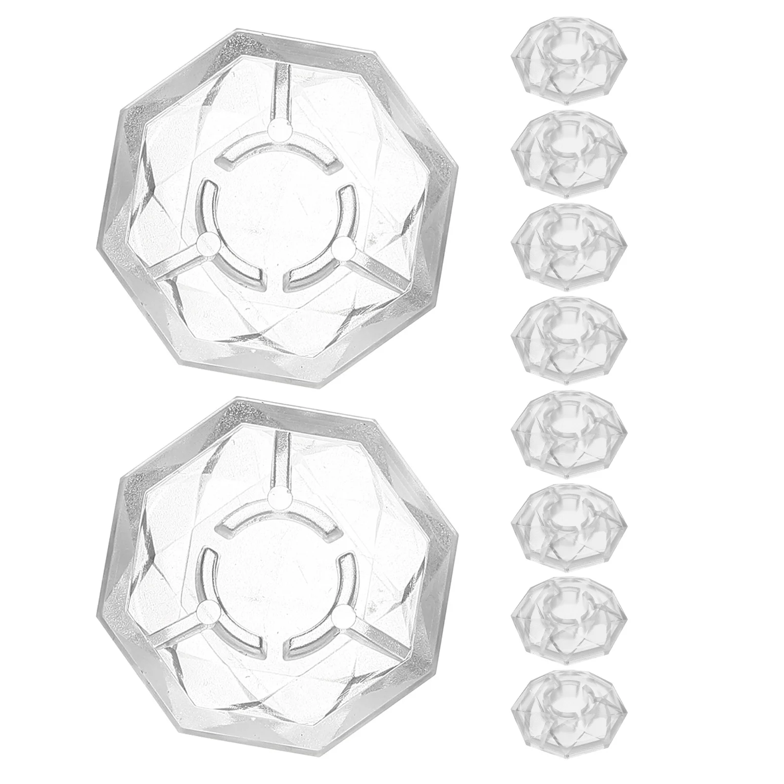 ฝาครอบปุ่มเห็ดสำหรับสวิตช์เท้าเหยียบเอฟเฟคกีตาร์ 10 ชิ้น  วัสดุพลาสติกใส สำหรับบอร์ดเอฟเฟคกีตาร์