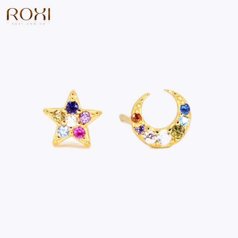 أقراط صغيرة من الزركون الأبيض من ROXI للسيدات 925 مصنوعة من الفضة الإسترليني أقراط للأذن الغضروف والعظام أقراط للأظافر هدية لحفلات الزفاف