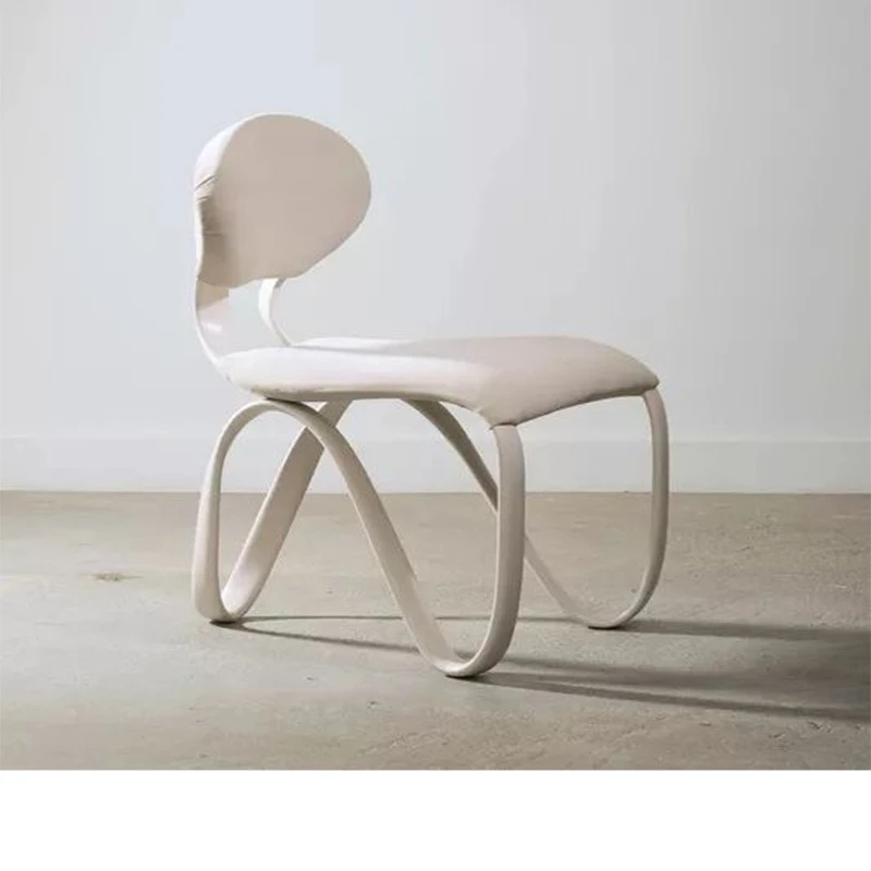 Designer creative art chair curved lines relax sofa chair milk tea shop outdoor photo lounge living room