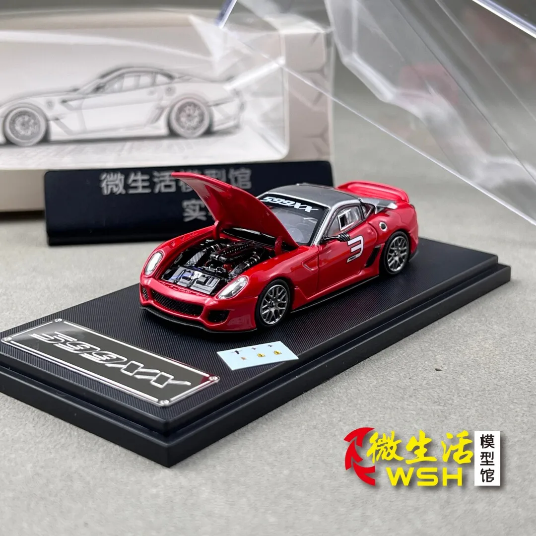 يمكن لبقعة RM Rhino 1:64 599XX فتح غطاء المحرك مجموعة ثابتة من سبيكة نموذج السيارة