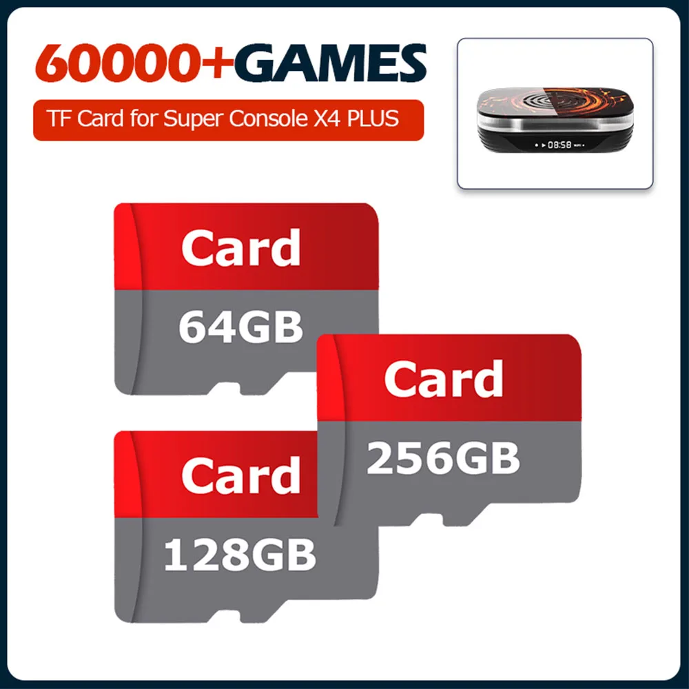 

Game Card For Super Console X4 Plus Retro Video Game Console with 60000 Classic Game For PSP/PS1/DC/Sega Saturn/Mame Game Player