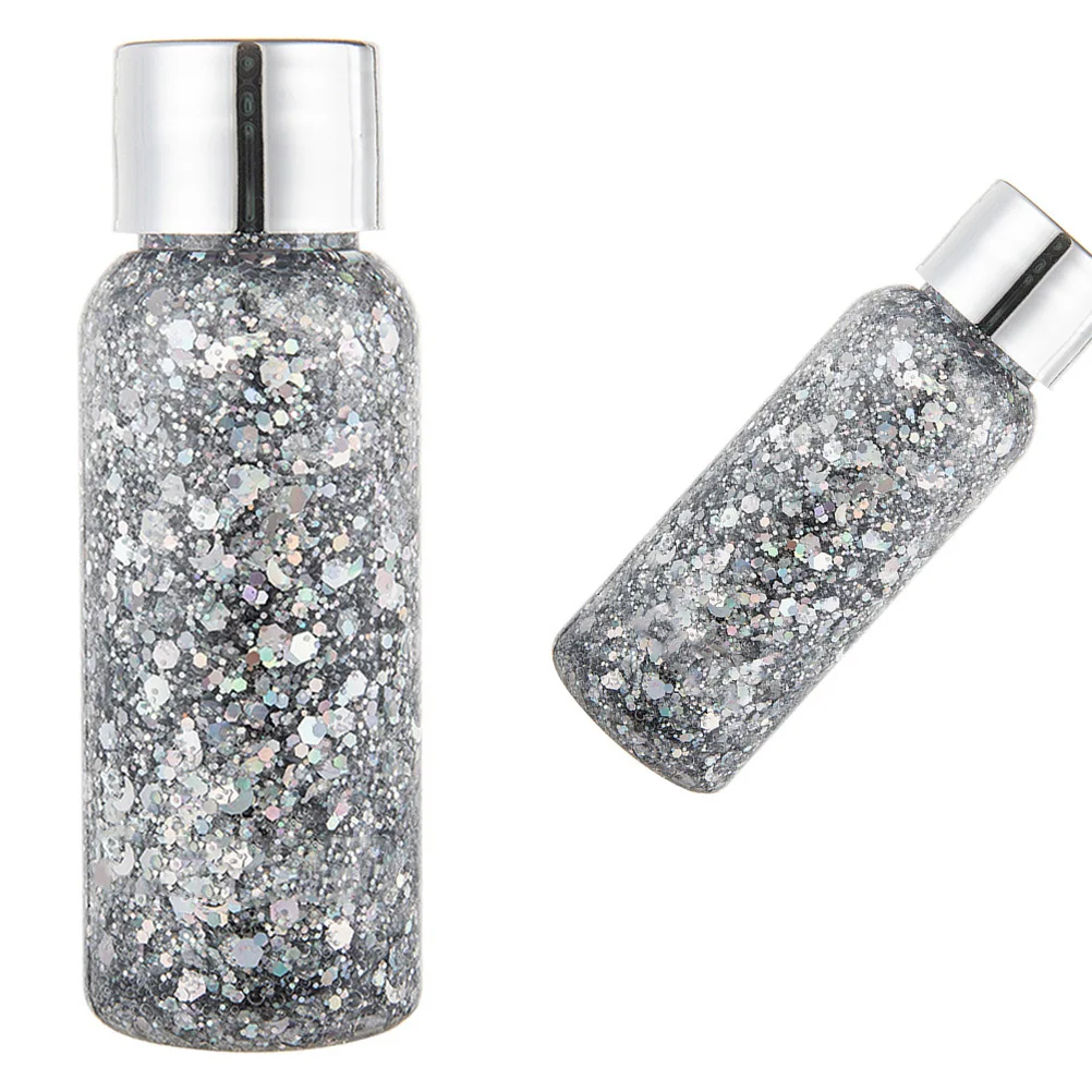 1 ボトル チャンキー グリッター ボディ ジェル レインボー ラスター ポータブル ホリデー ナイト パーティー 日常使用 顔装飾用