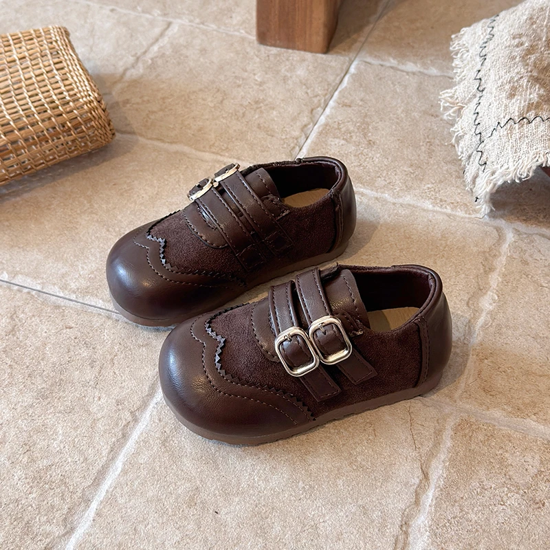 Spring Autumn Baby Girls Boys Casual Shoes Retro Style Children Shoes Non Slip Soft Sole Toddler Kids Shoes