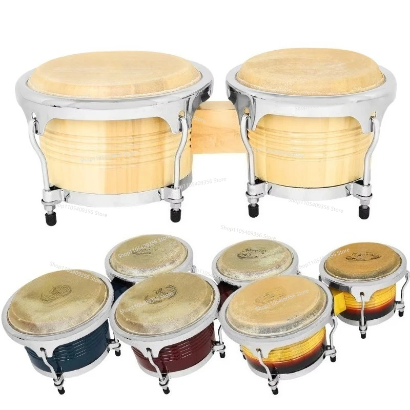For Cuban Solid Wood Traditional Ethnic Percussion Instrument Latin Masculine Drum Bongo Drum