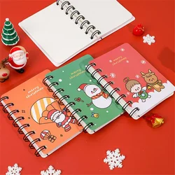 Mini Christmas Series Coil Notepad Cute Santa Pocket Memo Pads School Supplies Kid Gift Portable Notebooks Student Stationery