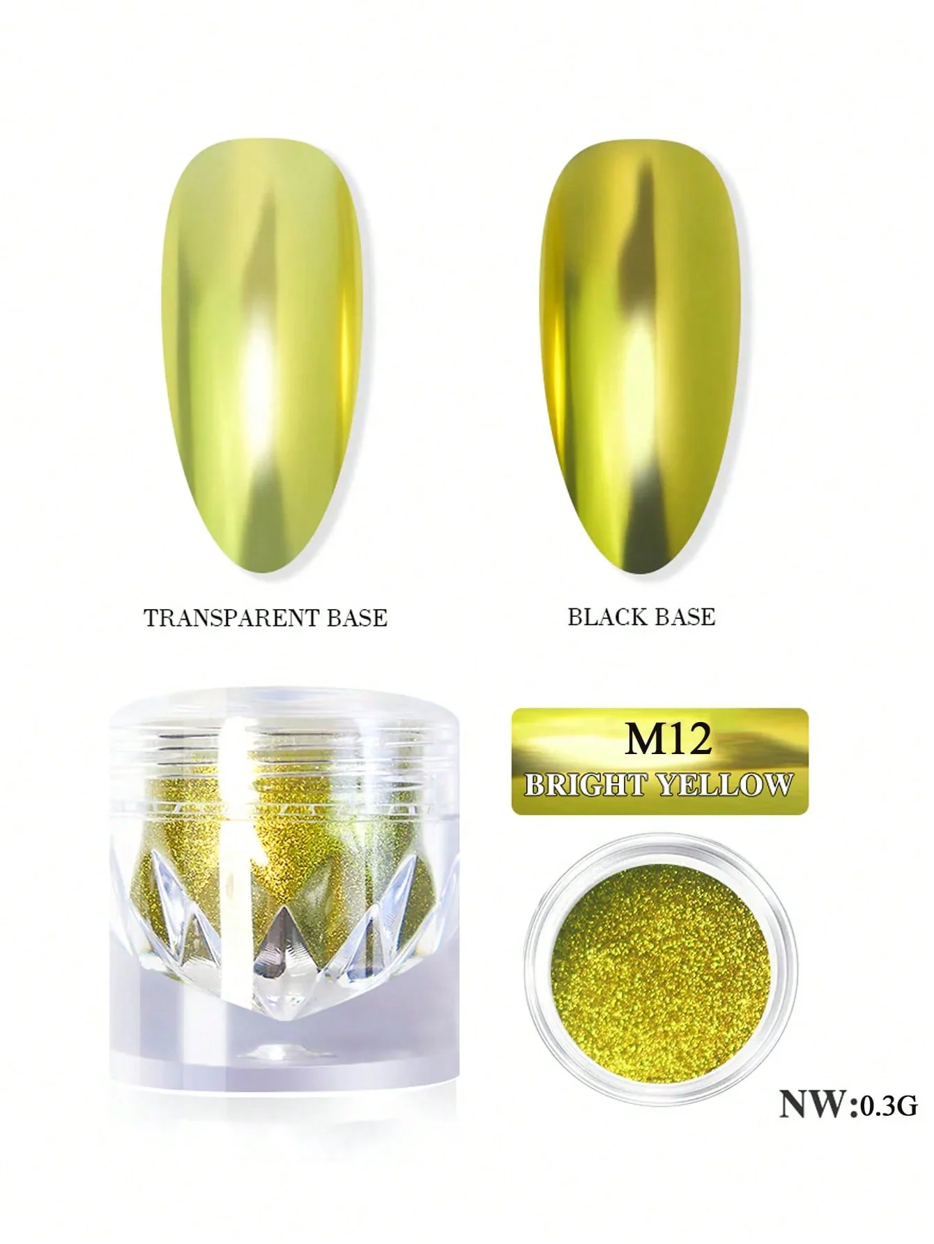 1/6 unids/set espejo mágico cromo polvo de uñas/decoración de brillo brillante/placa de manicura metálica plisada de titanio/juego