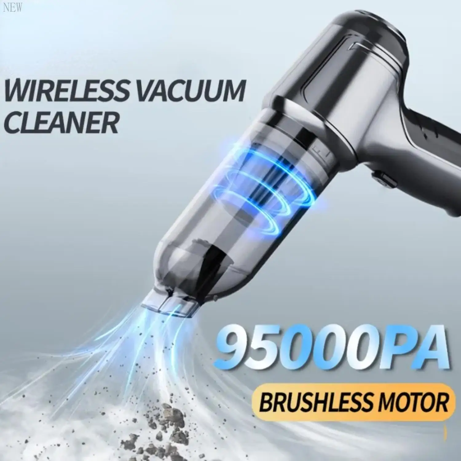 

NEW Powerful Wireless Handheld Auto Car Mini Vacuum Cleaner with 95000Pa Strong Suction and Blowing Functionality Integration Se